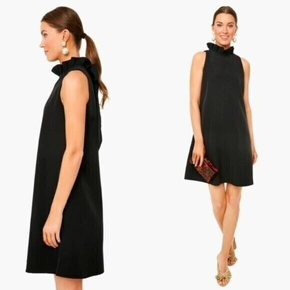 Tuckernuck | NEW Blythe Ruffle Collar Mini Dress‎ in Black Size XS - Picture 1 of 9